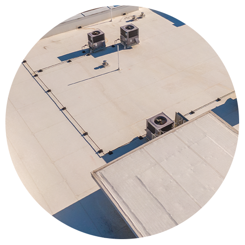 Overhead Shot of White Flat Roof